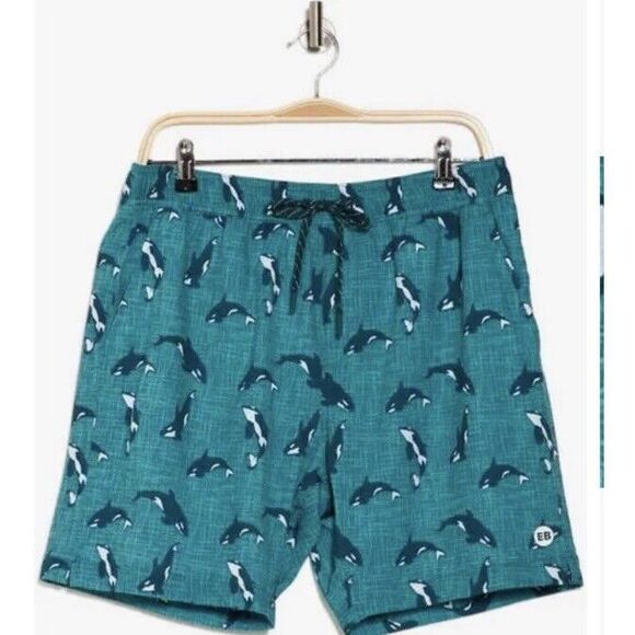Eddie Bauer Other - New $46 Eddie Bauer Volley Swim Trunks Shorts Men Green‎ Orca Lined EMS4384 XL